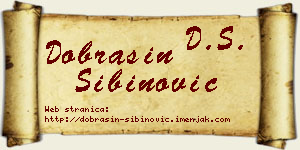 Dobrašin Sibinović vizit kartica